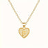 Gold Heart Initial Necklace for Women Stainless Steel Letter Pendant Necklace Personalized Alphabet Jewelry