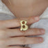 Bubble Letter Pendant Necklace in Stainless Steel – Trendy Minimalist Initial Jewelry for Everyday Style