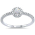 Round Fire Opal/Larimar Halo CZ Sterling Silver Ring