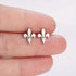 Fleur De Lis Stud Earrings – Stainless Steel Minimalist Earrings for Women, Lightweight Everyday Jewelry