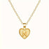 Gold Heart Initial Necklace for Women Stainless Steel Letter Pendant Necklace Personalized Alphabet Jewelry