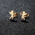 Cupid Angel Stud Earrings for Women Stainless Steel Love Arrow Earrings Minimalist Romantic Jewelry