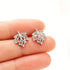 Maple Leaf Stud Earrings for Women Stainless Steel Nature Inspired Minimalist Jewelry Gift