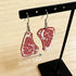 Funny Steak Drop Earrings Lightweight Acrylic Food Jewelry