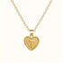 Gold Heart Initial Necklace for Women Stainless Steel Letter Pendant Necklace Personalized Alphabet Jewelry