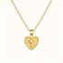 Gold Heart Initial Necklace for Women Stainless Steel Letter Pendant Necklace Personalized Alphabet Jewelry