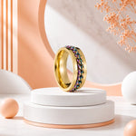 Gold Spinner Chain Ring – Stainless Steel Statement Band