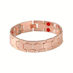 Hex Link Magnetic Bracelet with Modern Two-Tone Style