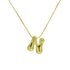 Bubble Letter Pendant Necklace in Stainless Steel – Trendy Minimalist Initial Jewelry for Everyday Style