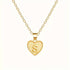 Gold Heart Initial Necklace for Women Stainless Steel Letter Pendant Necklace Personalized Alphabet Jewelry