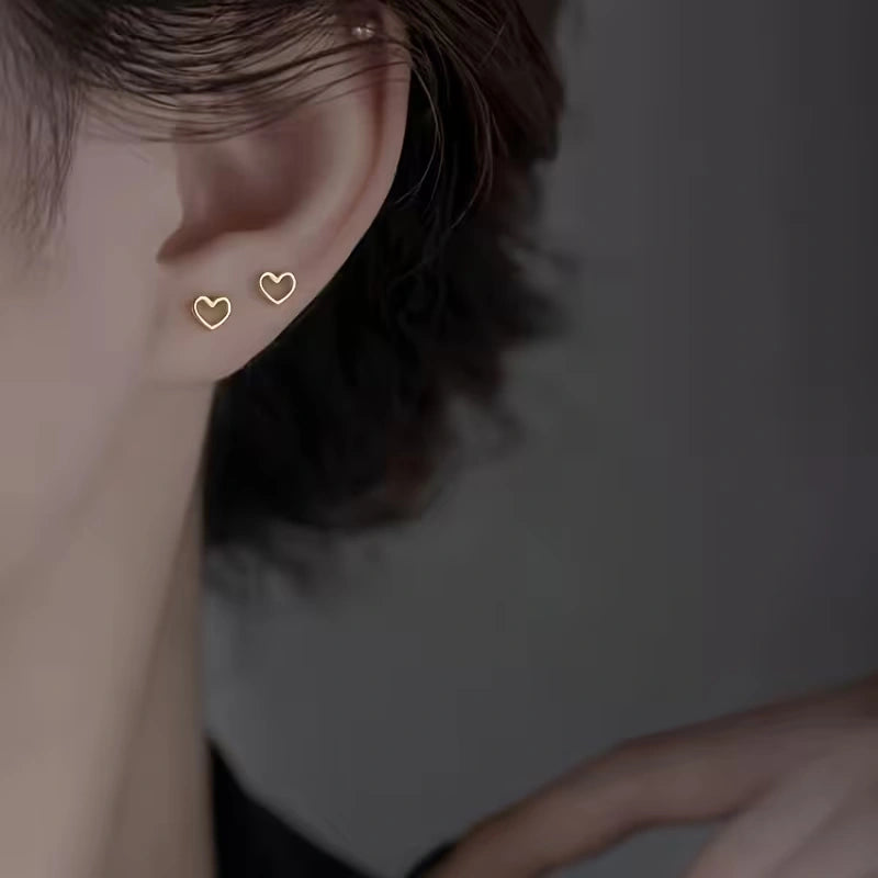 Minimalist Heart Stud Earrings for Everyday Elegance