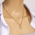 Gold Heart Initial Necklace for Women Stainless Steel Letter Pendant Necklace Personalized Alphabet Jewelry