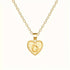 Gold Heart Initial Necklace for Women Stainless Steel Letter Pendant Necklace Personalized Alphabet Jewelry