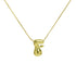 Bubble Letter Pendant Necklace in Stainless Steel – Trendy Minimalist Initial Jewelry for Everyday Style
