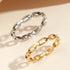 Minimalist Chain Link Stainless Steel Ring with Modern Edge
