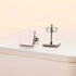 Minimalist Square Stud Earrings Set Stainless Steel Hypoallergenic Everyday Earrings for Women 3 Colors