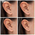 Poker Card Cartilage Stud Earrings Set – Stainless Steel Spade Club Heart Diamond Piercing Jewelry