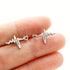 Heartbeat Stethoscope Stud Earrings – Stainless Steel Medical Heart Earrings for Nurses & Doctors