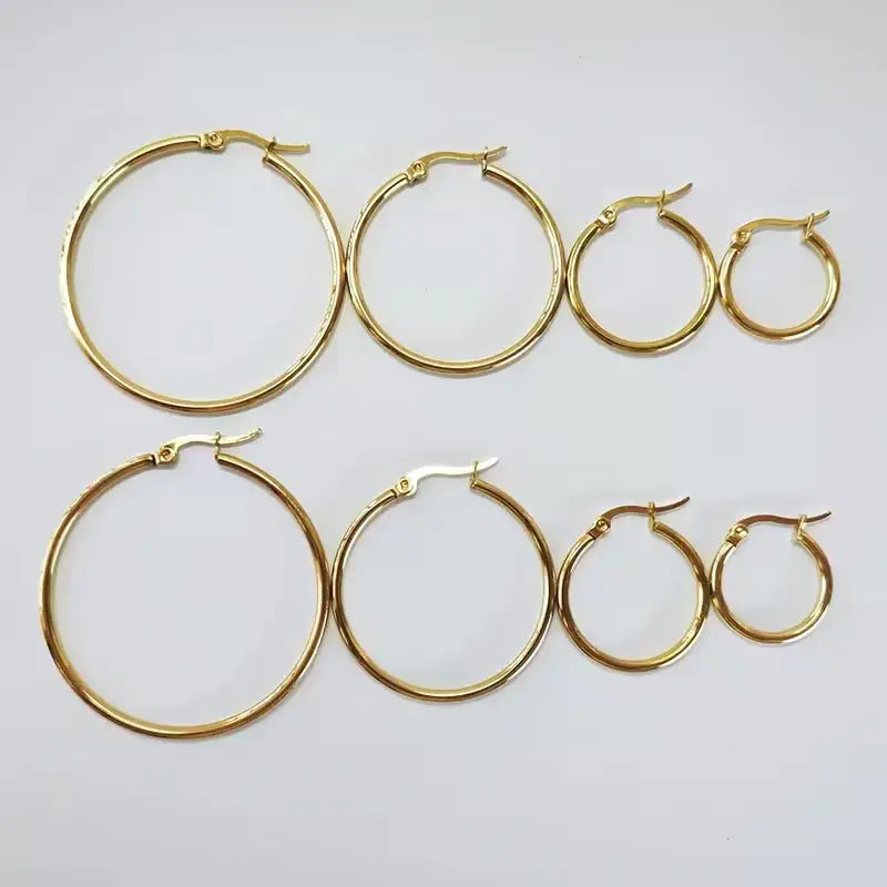 Gold Hoop Earrings for Women Hypoallergenic Round Hoop Earrings Minimalist Statement Jewelry