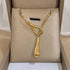 Vintage Waterdrop Y Necklace – Minimalist Snake Chain