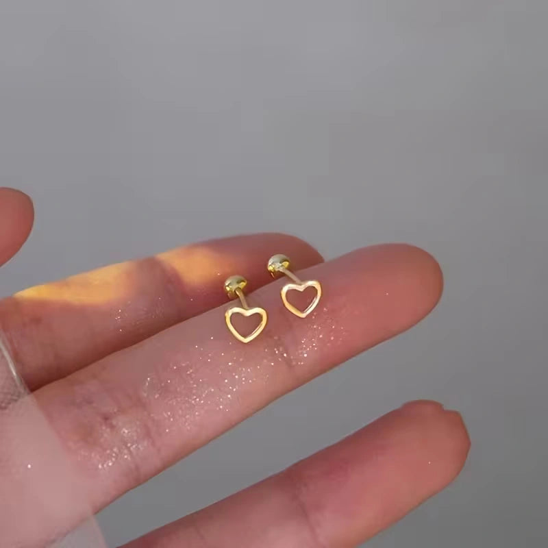 Minimalist Heart Stud Earrings for Everyday Elegance