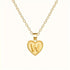 Gold Heart Initial Necklace for Women Stainless Steel Letter Pendant Necklace Personalized Alphabet Jewelry