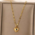 Minimalist Heart Pendant Necklace – Gold Plated Stainless Steel Dainty Necklace for Women, Everyday Jewelry