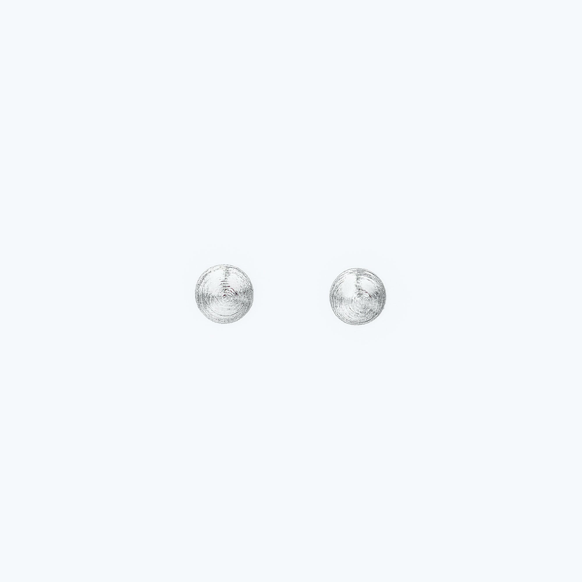 6mm Brushed Ball Sterling Silver Stud Earrings