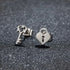 Stainless Steel Heart Lock & Key Stud Earrings – Romantic Minimalist Jewelry for Everyday Style and Gifting