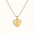 Gold Heart Initial Necklace for Women Stainless Steel Letter Pendant Necklace Personalized Alphabet Jewelry