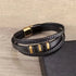 Layered Leather Bracelet with Braided Vintage Style