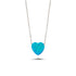 Heart Fire Opal Sterling Silver Necklace