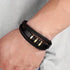 Layered Leather Bracelet with Braided Vintage Style