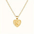 Gold Heart Initial Necklace for Women Stainless Steel Letter Pendant Necklace Personalized Alphabet Jewelry