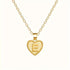 Gold Heart Initial Necklace for Women Stainless Steel Letter Pendant Necklace Personalized Alphabet Jewelry