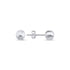 6mm Brushed Ball Sterling Silver Stud Earrings