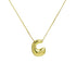 Bubble Letter Pendant Necklace in Stainless Steel – Trendy Minimalist Initial Jewelry for Everyday Style