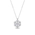 Pave CZ Snowflake Sterling Silver Necklace