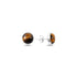 Sterling Silver Round Tiger’s Eye Solitaire Stud Earrings – Bold Earthy Tones for Everyday Strength & Style