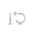 Single Line CZ Sterling Silver Eternity Stud Hoop Earrings
