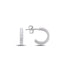 Single Line CZ Sterling Silver Eternity Stud Hoop Earrings