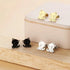 Cute Cat Stud Earrings – Stainless Steel Kitty Earrings for Women, Minimalist Animal Jewelry Gift