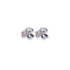 Pave CZ 3-Leaf Clover Sterling Silver Stud Earrings