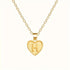 Gold Heart Initial Necklace for Women Stainless Steel Letter Pendant Necklace Personalized Alphabet Jewelry