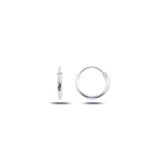 Sterling Silver Thin Hoop Earrings for Women, Minimalist Lightweight Design, Everyday Classic Style