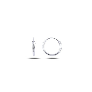Sterling Silver Thin Hoop Earrings for Women, Minimalist Lightweight Design, Everyday Classic Style