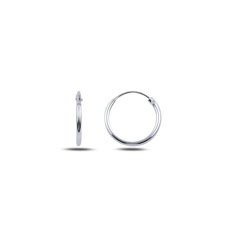 Sterling Silver Thin Hoop Earrings for Women, Minimalist Lightweight Design, Everyday Classic Style