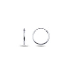 Sterling Silver Thin Hoop Earrings for Women, Minimalist Lightweight Design, Everyday Classic Style