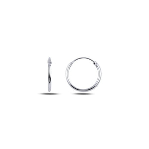 Sterling Silver Thin Hoop Earrings for Women, Minimalist Lightweight Design, Everyday Classic Style