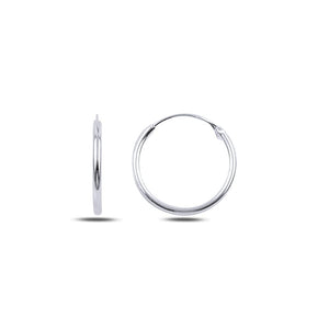 Sterling Silver Thin Hoop Earrings for Women, Minimalist Lightweight Design, Everyday Classic Style